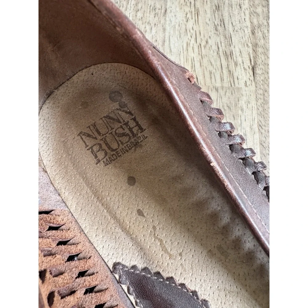 Nunn‎ Bush Woven Loafers Mens Tassel Travel Shoes 11 M Brown Vintage NICE